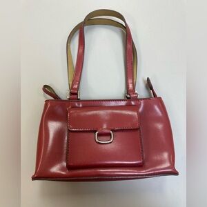 Mondani Cherry Red Leather Tote